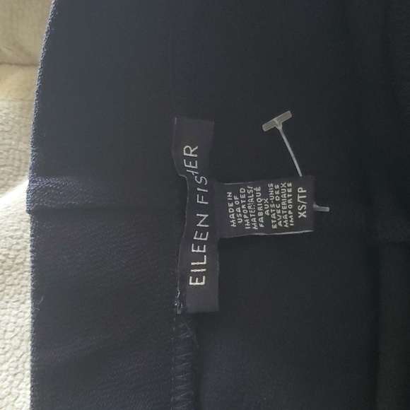 Eileen Fisher size xs pants elastic waist black pants pull-on wide wider… - Picture 3 of 6